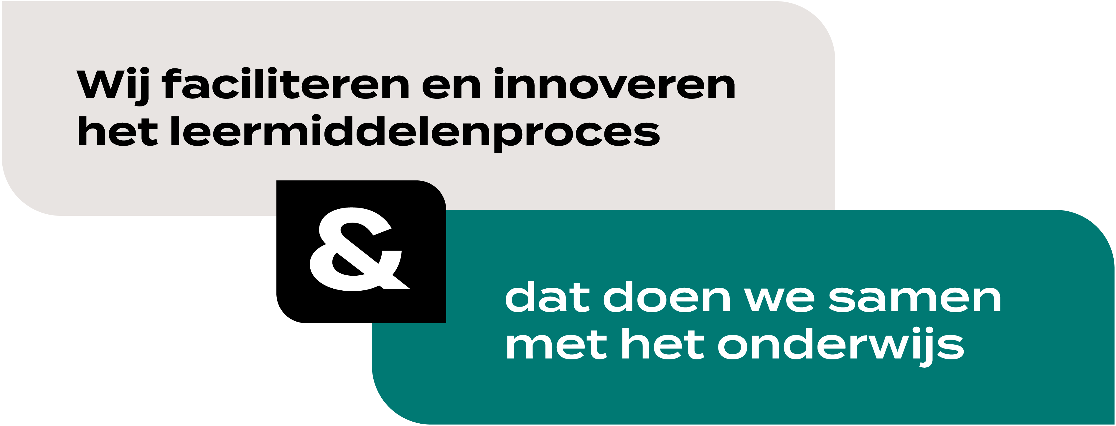 Wij faciliteren en innoveren het leermiddelen proces en dat doen wij samen met het onderwijs
